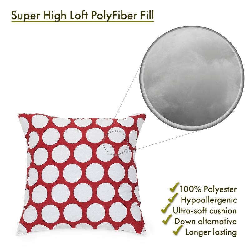 Majestic Home Goods Large Polka Dot Indoor Large Pillow 20" L x 8" W x 20" H