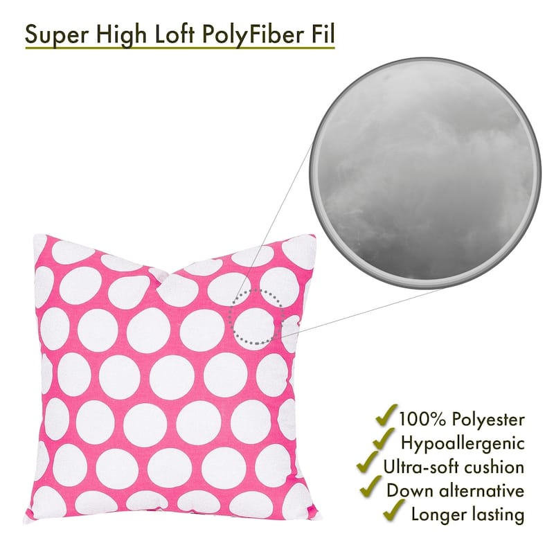 Majestic Home Goods Large Polka Dot Indoor Large Pillow 20" L x 8" W x 20" H