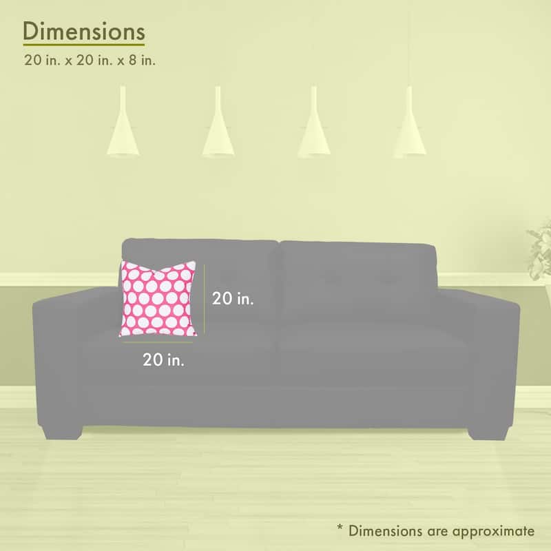 Majestic Home Goods Large Polka Dot Indoor Large Pillow 20" L x 8" W x 20" H
