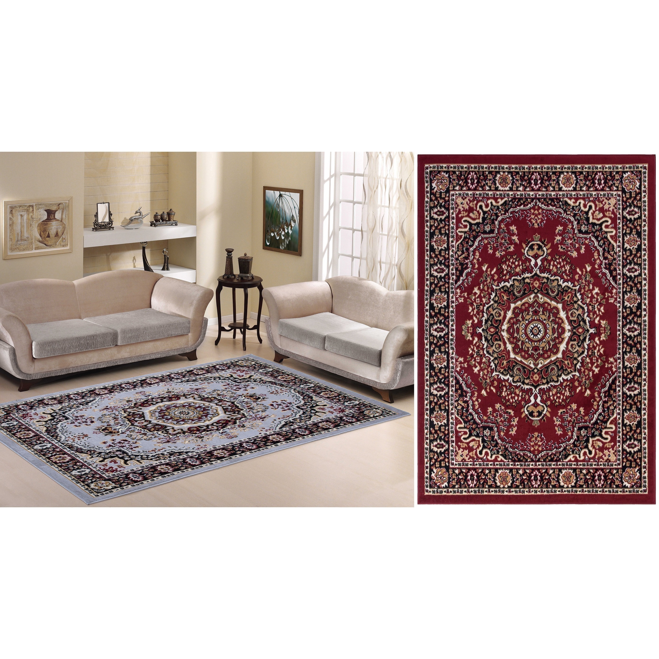 Paterson Collection Oriental Medallion Red Area Rug (79 x 910) Today