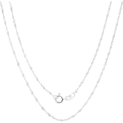 Fremada Italian Sterling Silver 1.22mm Singapore Chain