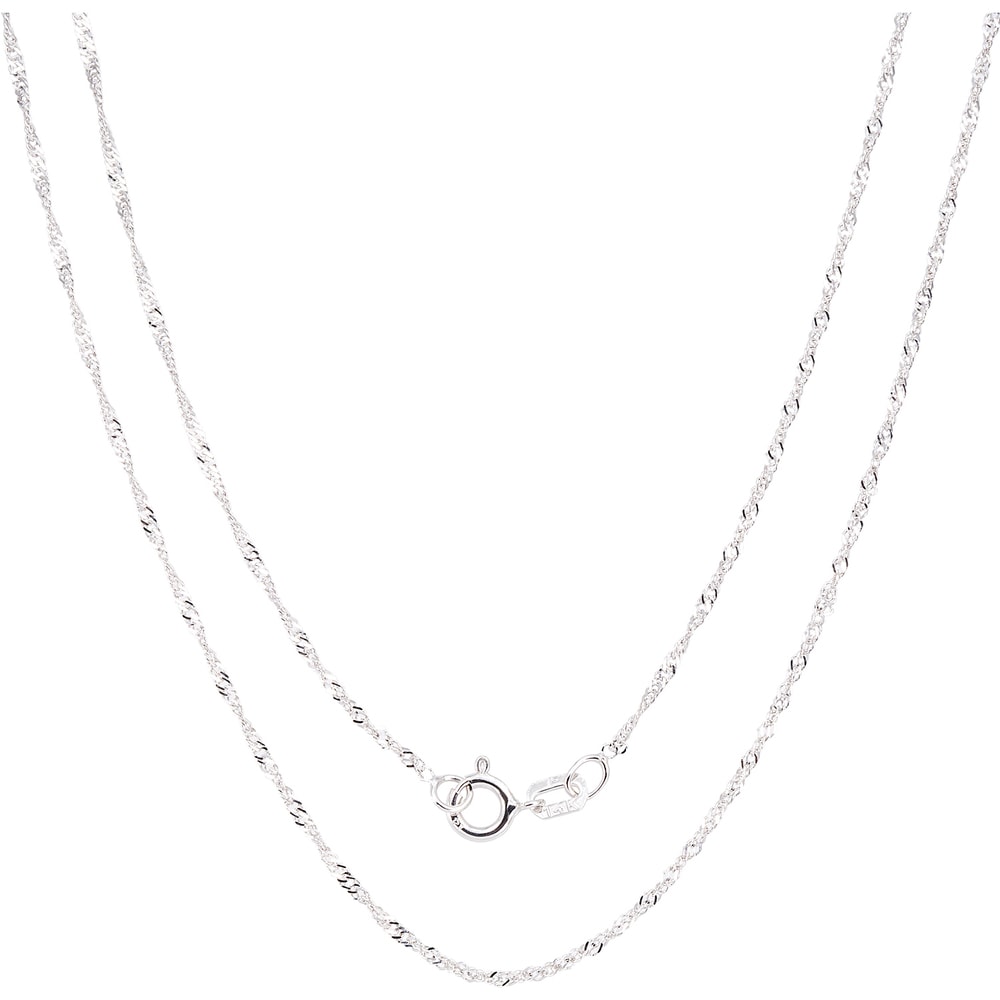 Au Naturale Italian Sterling Silver 1.22mm Singapore Chain