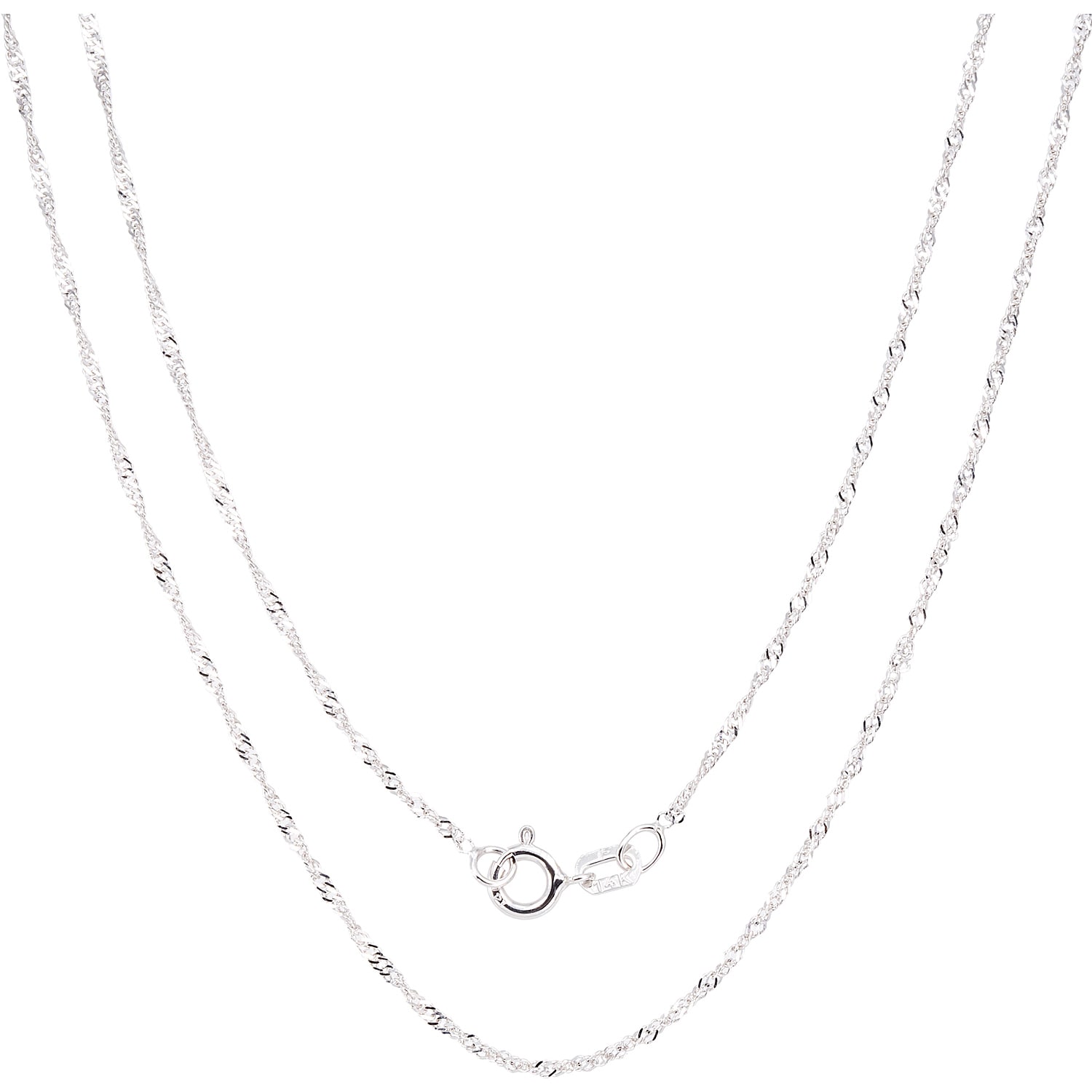Sterling Essentials Sterling Silver 22 inch Diamond Cut Rope Chain