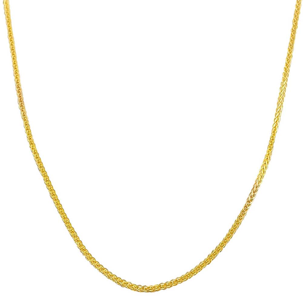 Fremada 14k Yellow Gold 1-mm Square Wheat Chain