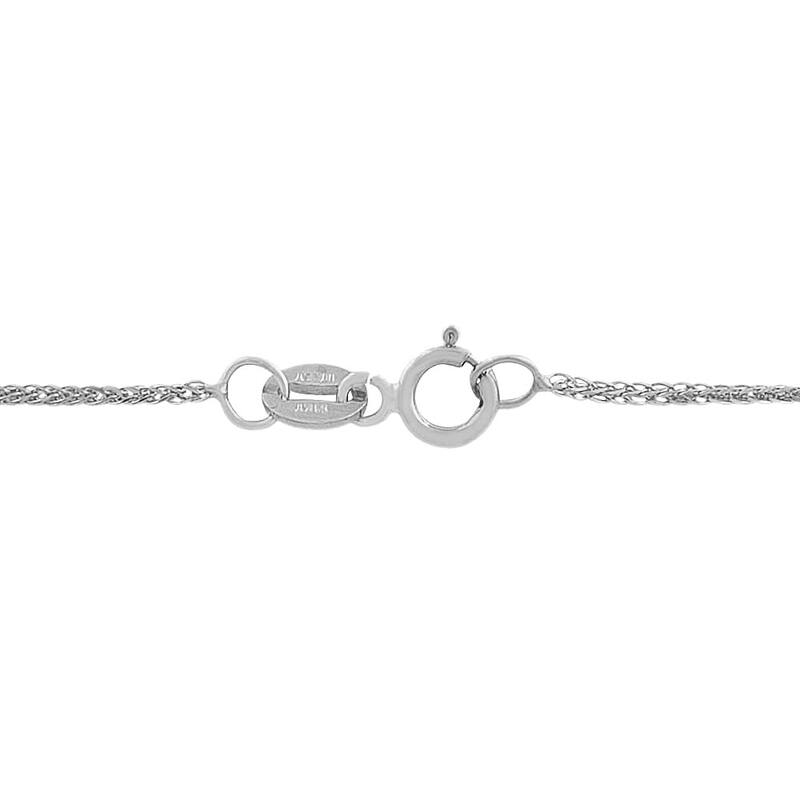 Fremada 14k White Gold 1-mm Square Wheat Chain
