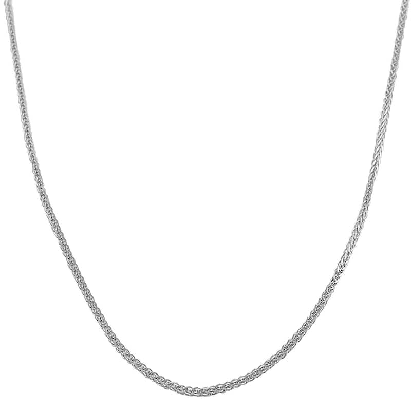 Fremada 14k White Gold 1-mm Square Wheat Chain - 16 Inch - 16 Inch