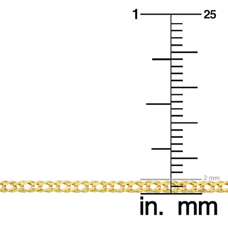 14k Yellow Gold 2-mm Diamond Weave Chain