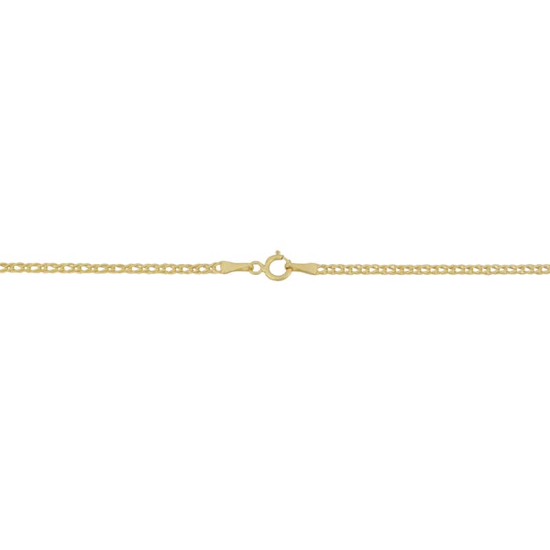 14k Yellow Gold 2-mm Diamond Weave Chain