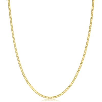 14k Yellow Gold 2-mm Diamond Weave Chain