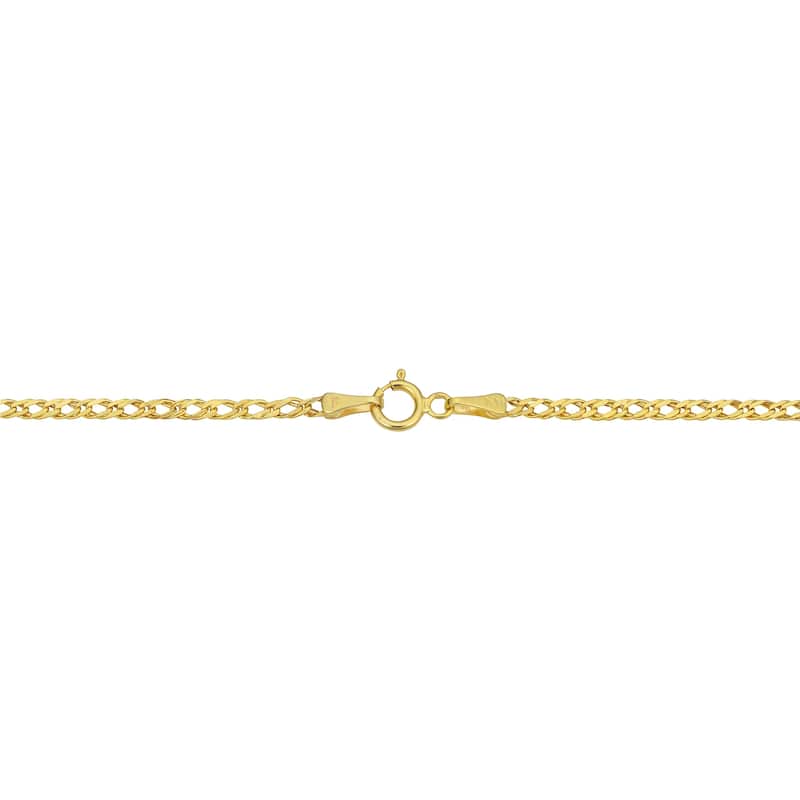 14k Yellow Gold 2-mm Diamond Weave Chain