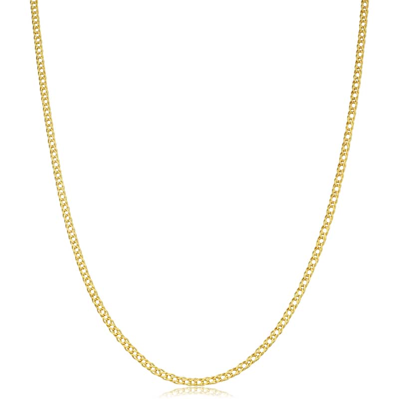 14k Yellow Gold 2-mm Diamond Weave Chain
