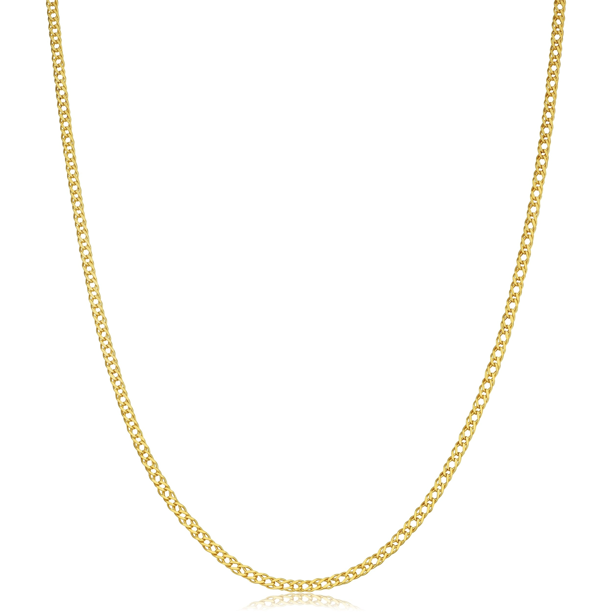 Au Naturale 14k Yellow Gold 2-mm Diamond Weave Chain