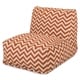 preview thumbnail 1 of 12, Majestic Home Goods Indoor Outdoor Chevron Bean Bag Chair Lounger 36 in L x 27 in W x 24 in H Burnt Orange