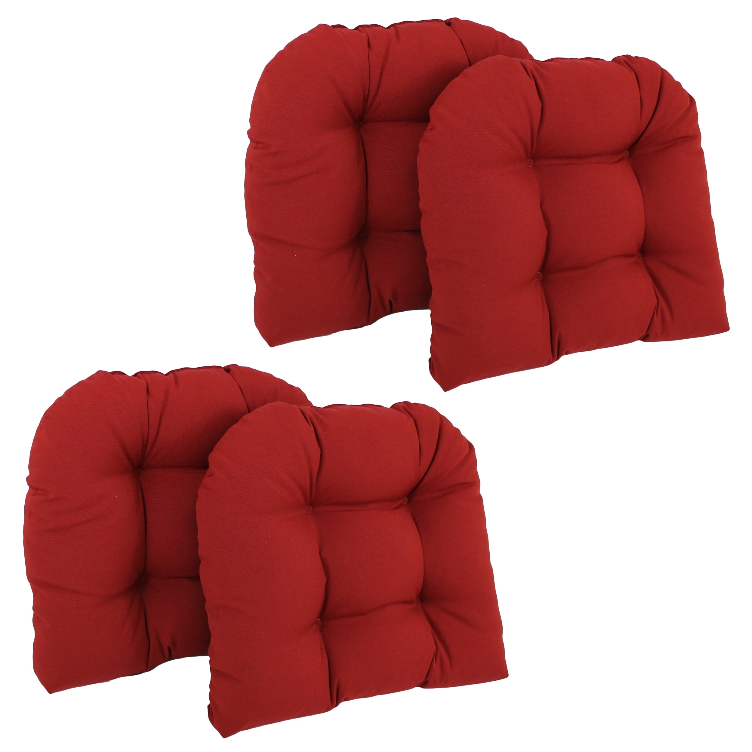 Blazing Needles 19-inch U-Shaped Chair Cushion (Set of 4) - 19 x 19 (As Is  Item) - Bed Bath & Beyond - 33560581