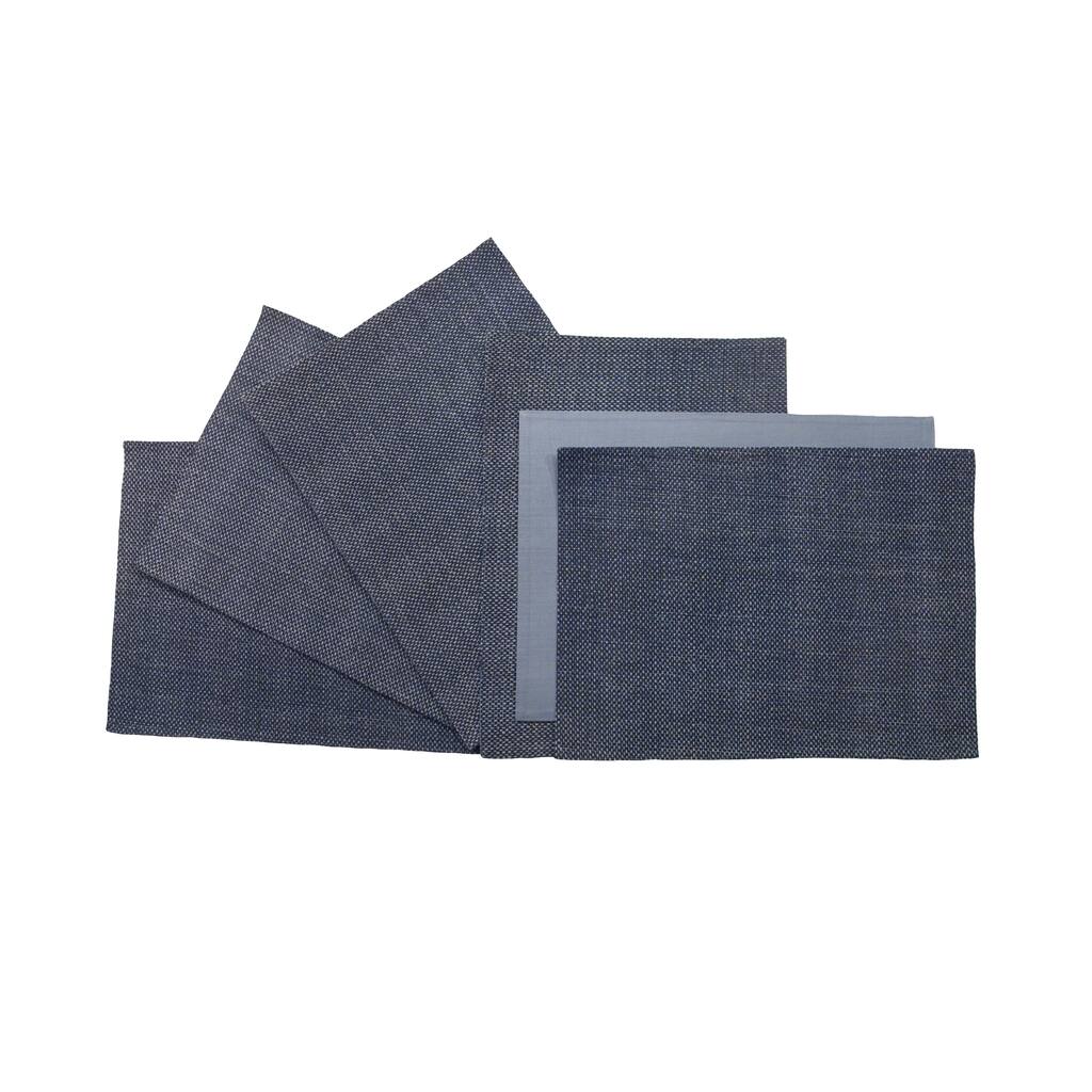 Rose Tree Navy Seagrass 18-inch Place Mats (Set of 6)