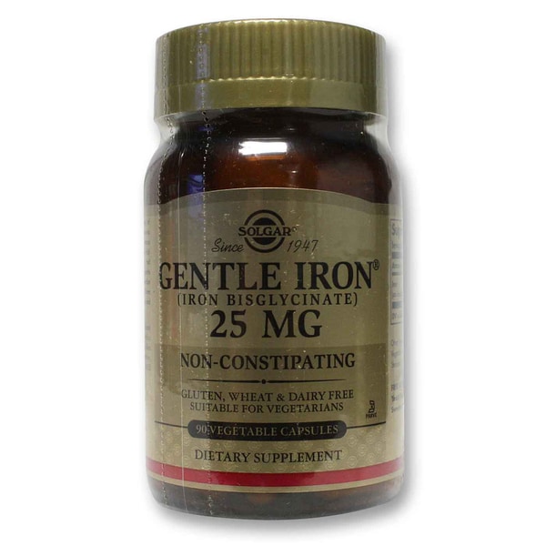 Solgar Gentle Iron 25 mg Veggie Caps (90 Count) Solgar Supplements