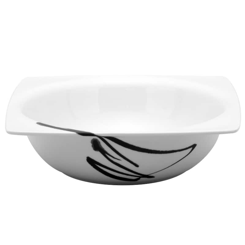 Paint It Black Sqare Salad Bowl 8.5" 48oz (Set of 2)