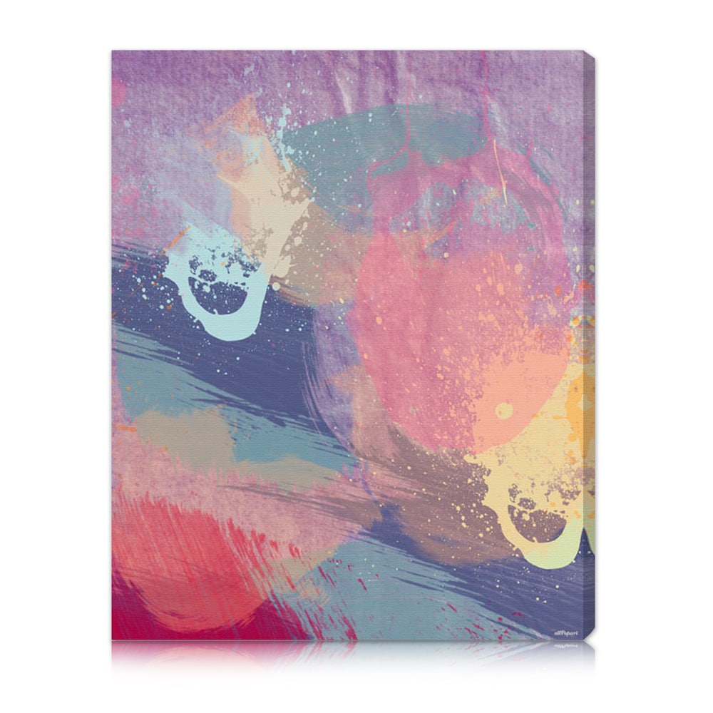 Oliver Gal 'Lavender Mist' Abstract Wall Art Canvas Print - Purple, Yellow