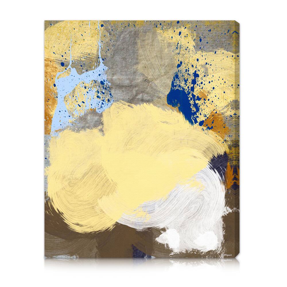 Oliver Gal 'Number 8' Abstract Wall Art Canvas Print - Yellow, Brown