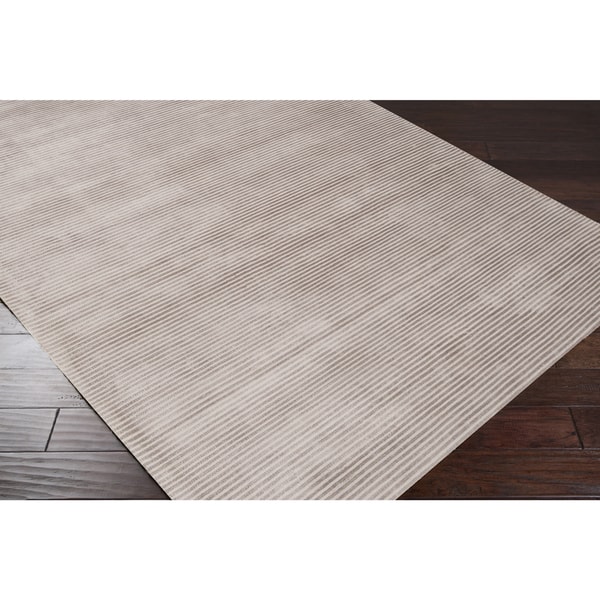 Hand-crafted Beige Solid Casual Cabot Area Rug (8' x 11')