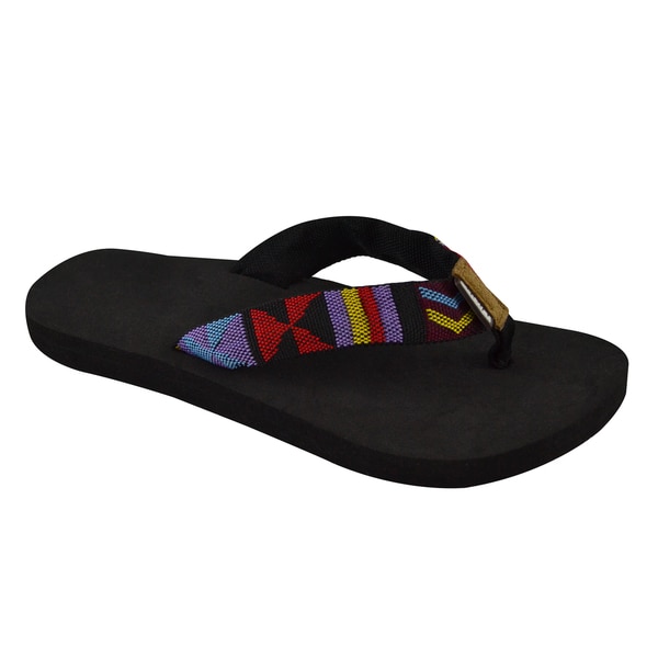 Muk Luks Women's Black Sport Flip Flops Muk Luks Sandals