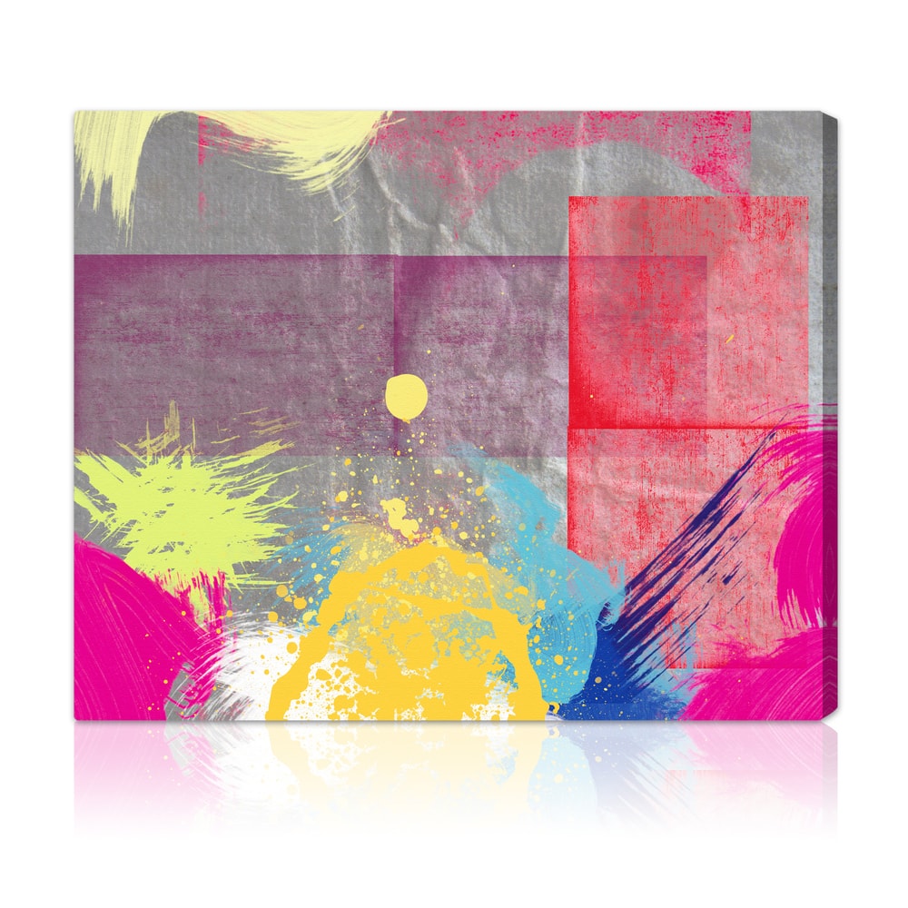 Oliver Gal 'Sunset' Abstract Wall Art Canvas Print - Pink, Yellow