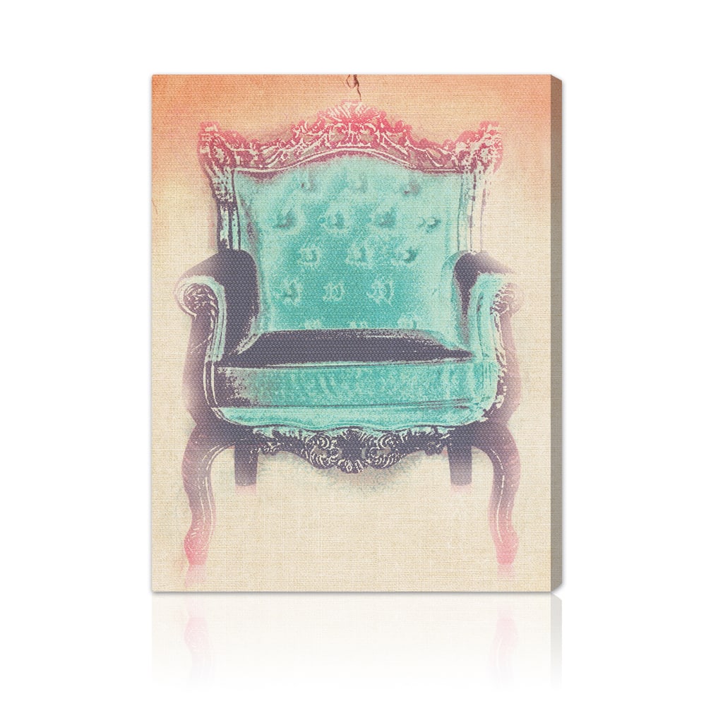 Oliver Gal 'The Throne' Fashion and Glam Wall Art Canvas Print - Blue, Brown