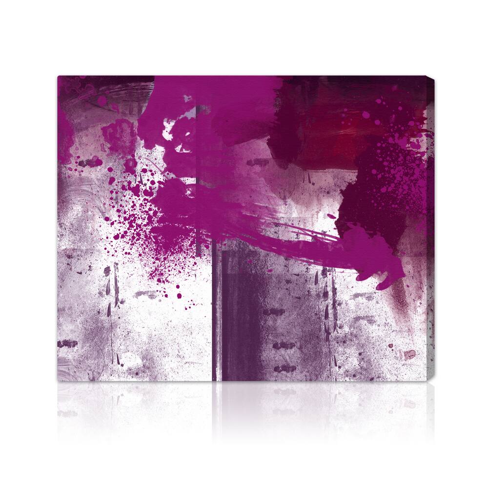 Oliver Gal 'Violet Substance' Abstract Wall Art Canvas Print - Purple, Gray