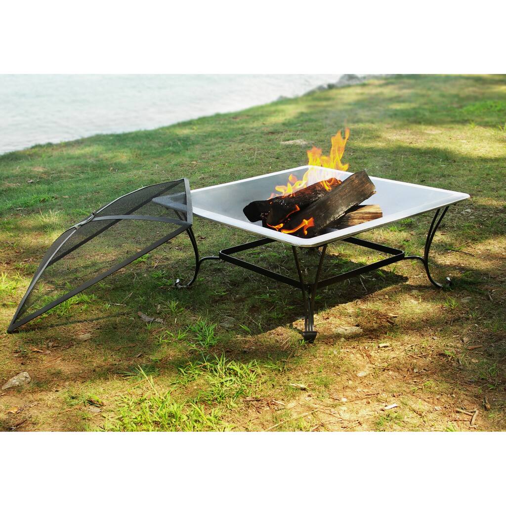 33-inch Square Steel Fire Bowl