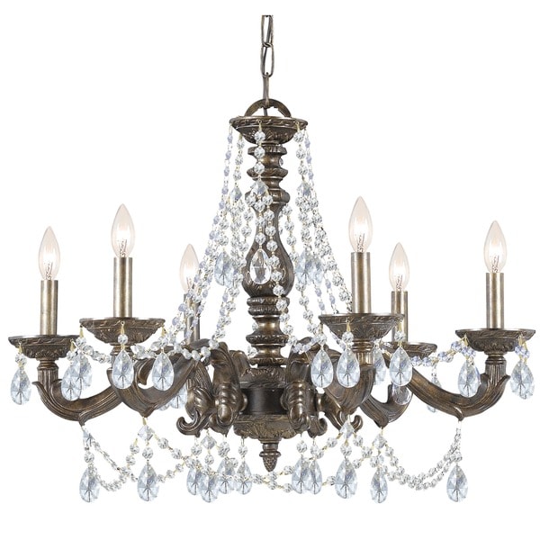 Crystorama Sutton Collection 6-light Venetian Bronze Chandelier