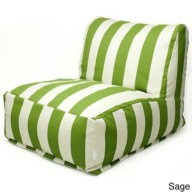 Indoor/outdoor Vertical Strip Bean Bag Chair Lounger