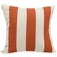 preview thumbnail 1 of 24, Majestic Home Goods Striped Indoor/ Outdoor 20-inch Square Pillow Burnt Orange/Cream
