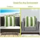 preview thumbnail 18 of 24, Majestic Home Goods Striped Indoor/ Outdoor 20-inch Square Pillow