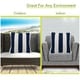 preview thumbnail 10 of 24, Majestic Home Goods Striped Indoor/ Outdoor 20-inch Square Pillow