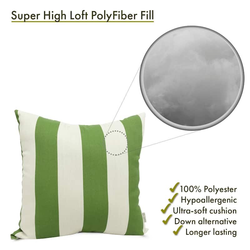 Majestic Home Goods Striped Indoor/ Outdoor 20-inch Square Pillow