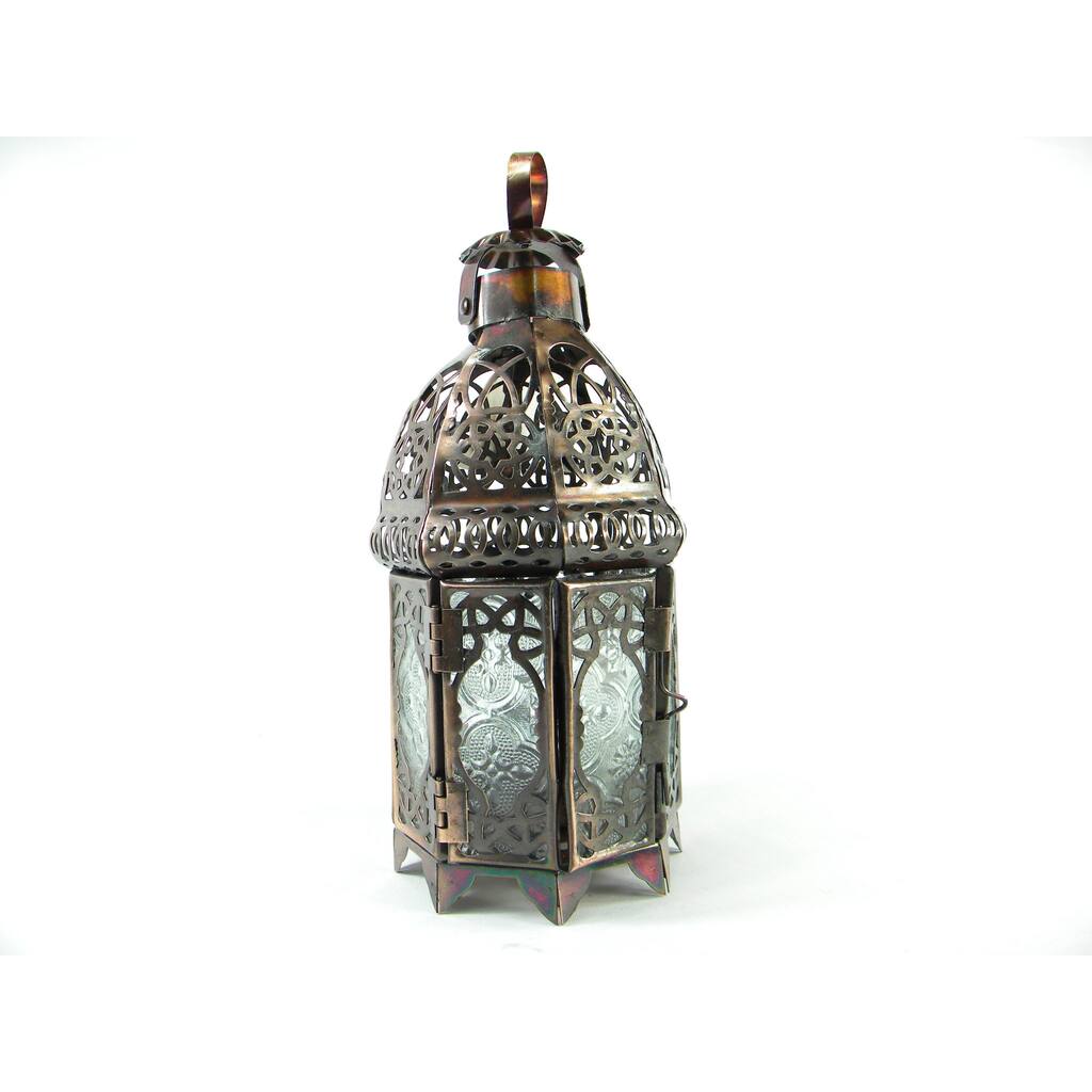 Copper Toned Moroccan Candle Lamp/Lantern