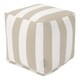 Indoor/Outdoor Majestic Home Goods Vertical Stripe Small Cube Pillow - Thumbnail 3