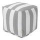 Indoor/Outdoor Majestic Home Goods Vertical Stripe Small Cube Pillow - Thumbnail 20