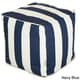 Indoor/Outdoor Majestic Home Goods Vertical Stripe Small Cube Pillow - Thumbnail 8