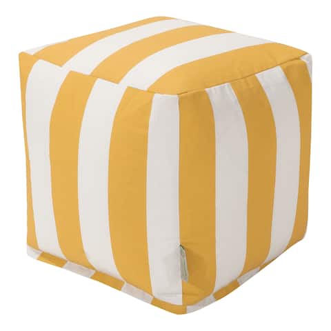 Indoor/Outdoor Majestic Home Goods Vertical Stripe Small Cube Pillow
