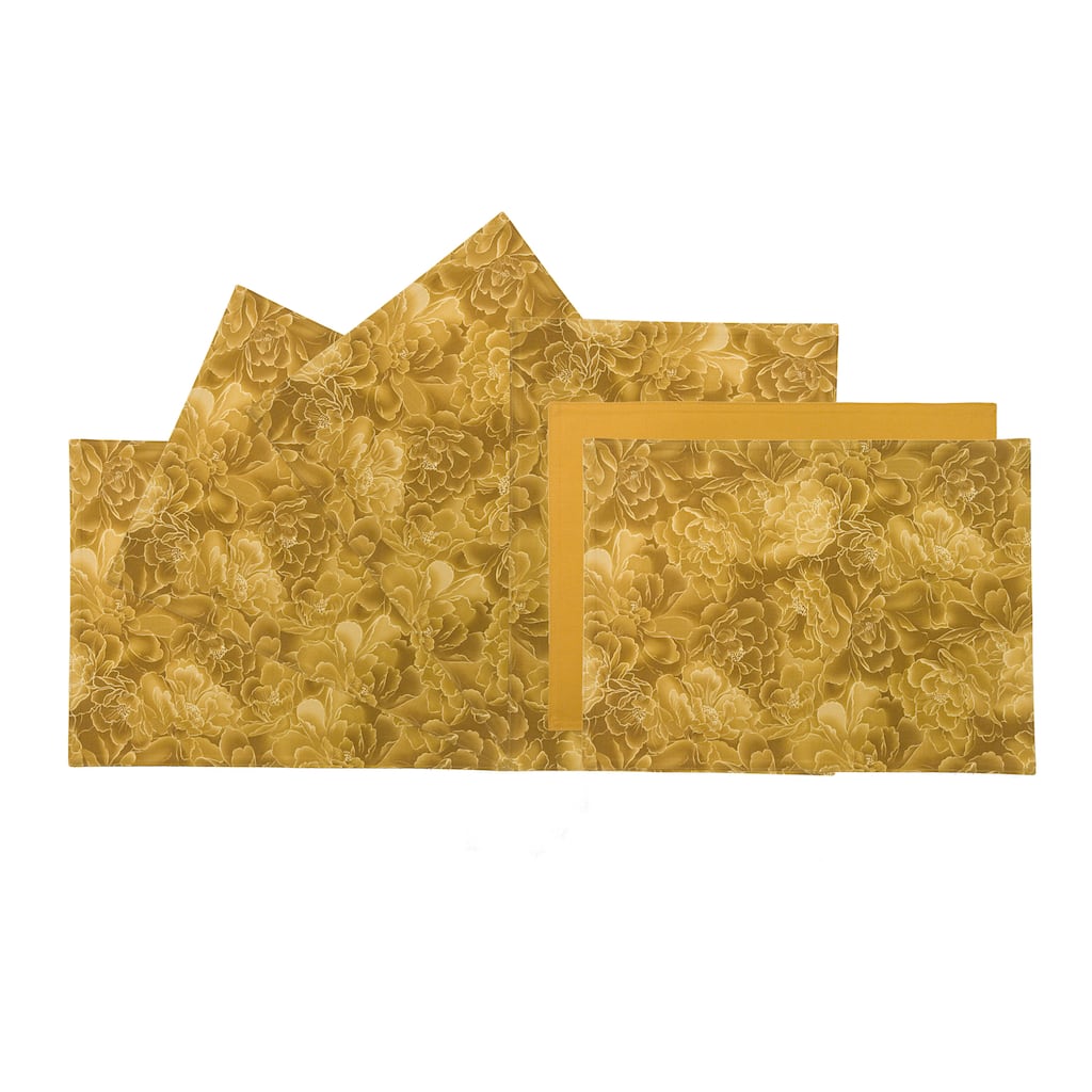 Rose Tree Gold Peony Place Mats (Set of 6)
