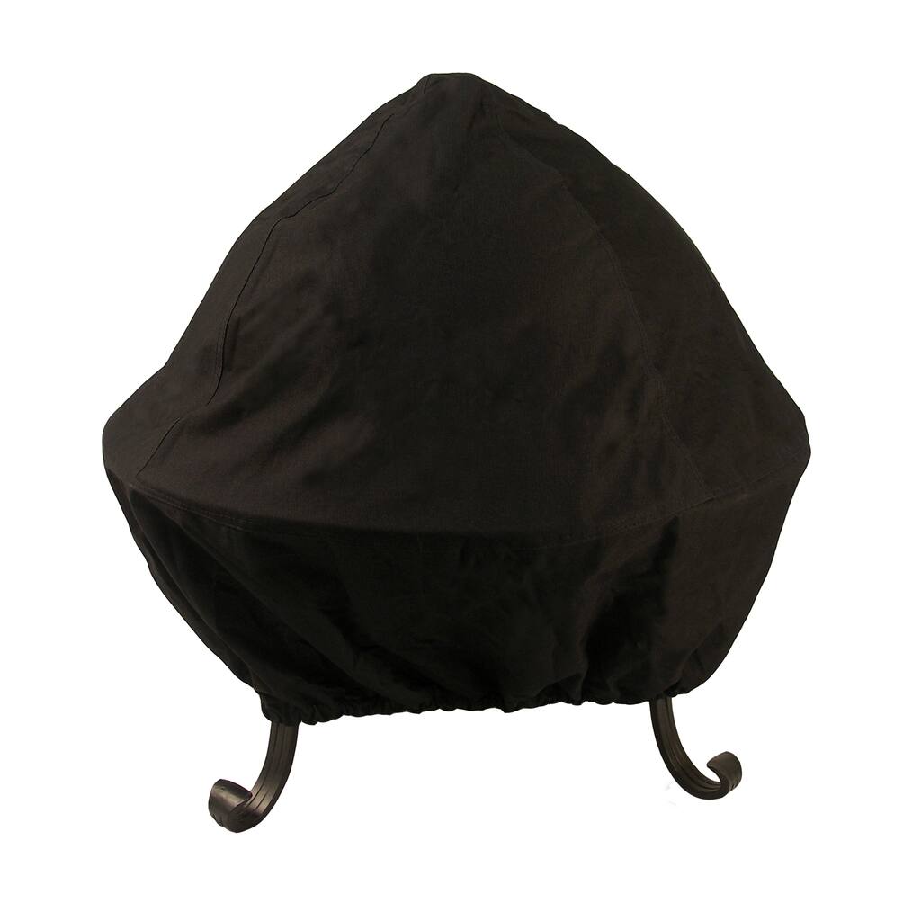 35-inch Black Screened Vinyl Fire Pit Cover