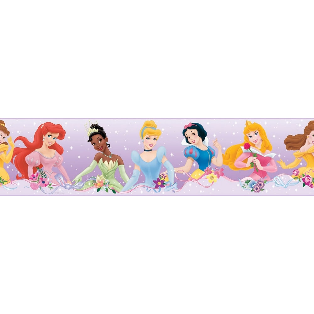 Disney Princess Dream From The Heart Purple Peel and Stick Border Wall Decal