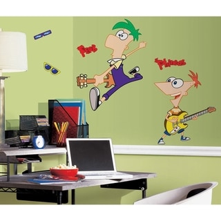 Phineas and Ferb Peel & Stick Giant Wall Decals Roommates Wall Decor