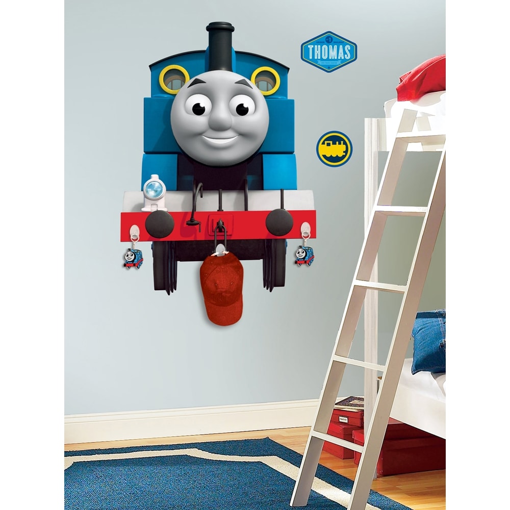 Thomas The Tank Engine Peel and Stick Giant Wall Decal With Hooks