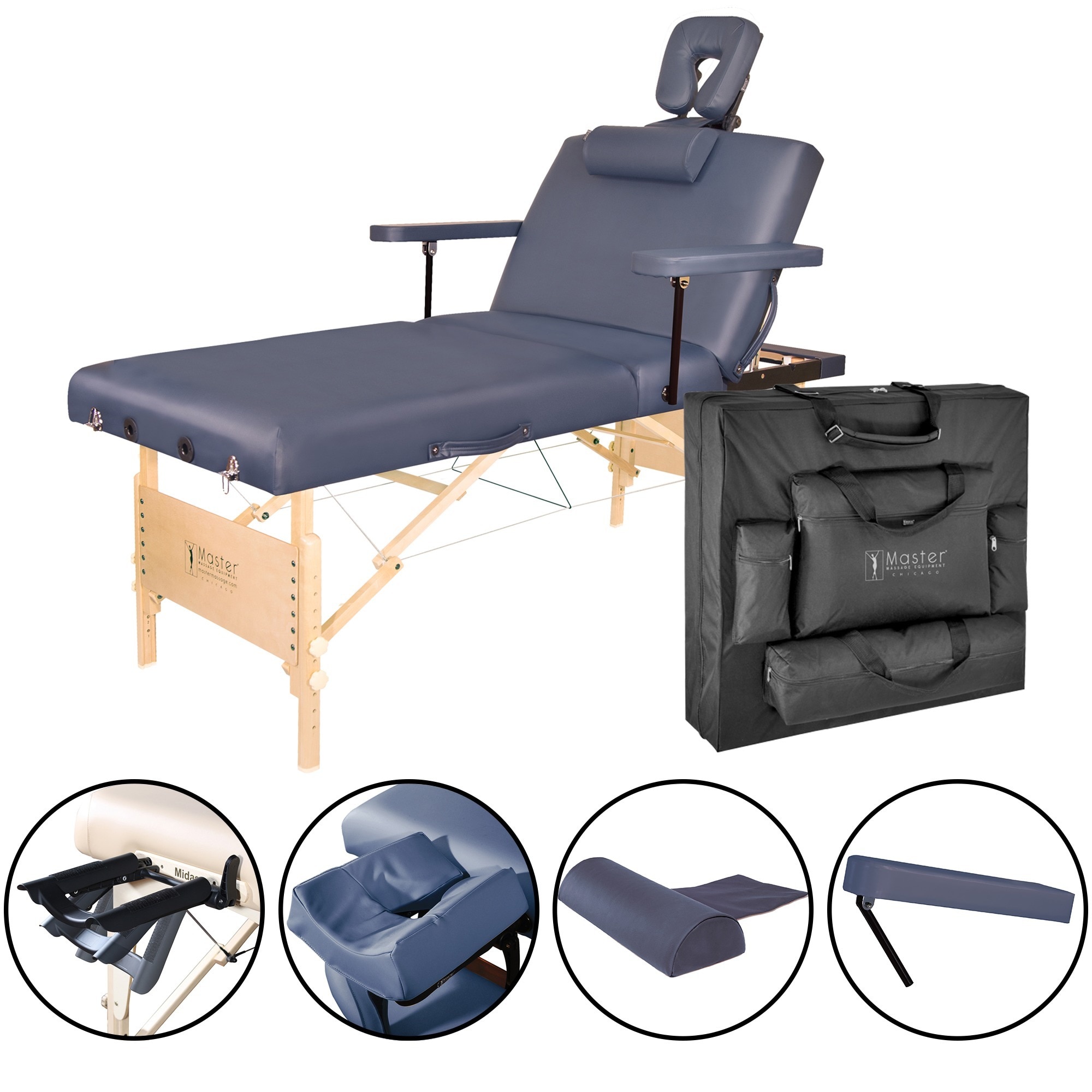 Master Massage 31 inch Coronado Salon Lx Massage Table Package