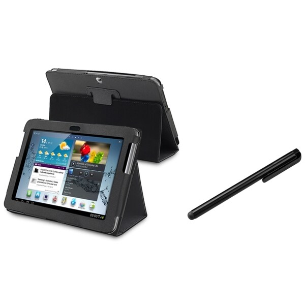 INSTEN Black Tablet Case Cover/ Stylus for Samsung Galaxy Tab 2/ P5100/ P5110/ 10.1