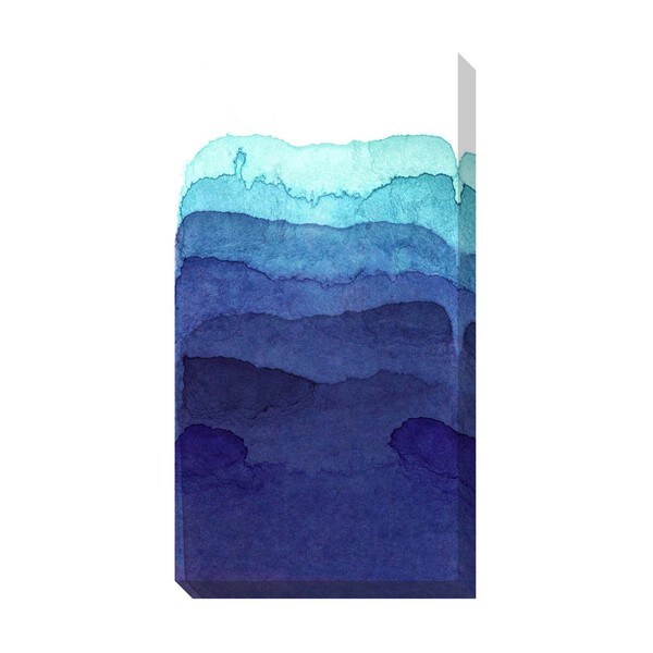 Gallery Direct Blue Watercolor Oversized Gallery Wrapped Canvas Free