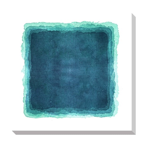 Shop Gallery Direct Abstract Teal Watercolor Oversized Gallery Wrapped
