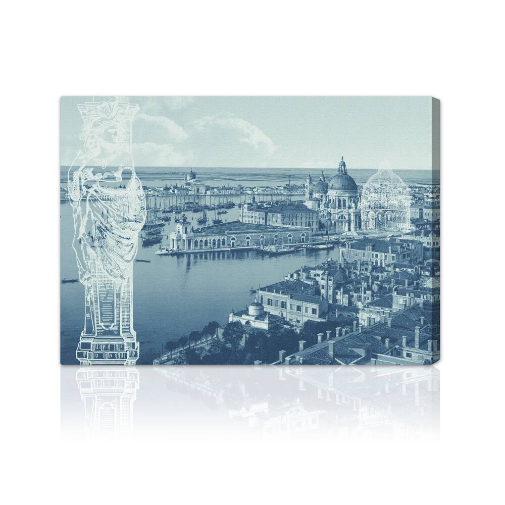 Oliver Gal 'Doges Palace' World and Countries Wall Art Canvas Print - Gray, White
